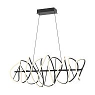 Collide LED Chandelier in Black by Kuzco Lighting