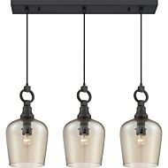 Quoizel Kendrick 3 Light 31 Inch Kitchen Island Light in Western Bronze