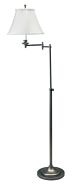 Club 1-Light Floor Lamp in Antique Silver