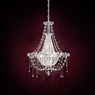 Chrysalita Six Light Chandelier in Stainless Steel by Schonbek