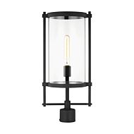 Eastham One Light Outdoor Post Lantern in Textured Black by Visual Comfort Studio