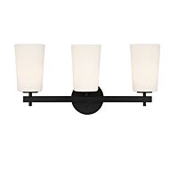 Colton Three Light Wall Sconce in Black by Crystorama