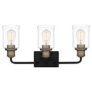 Cox 3-Light Bathroom Vanity Light in Matte Black