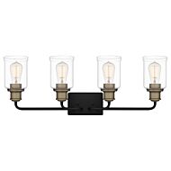 Cox 4-Light Bathroom Vanity Light in Matte Black