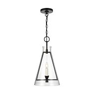 Keystone Pendant Light in Aged Iron by Chapman & Myers