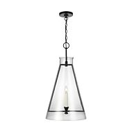 Keystone Pendant Light in Aged Iron by Chapman & Myers