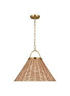 Whitby One Light Pendant in Burnished Brass by Visual Comfort Studio