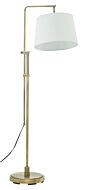 Crown Point 1-Light Floor Lamp in Antique Brass