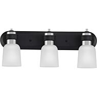 Quoizel Conrad 3 Light 24 Inch Bathroom Vanity Light in Brushed Nickel