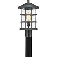 Quoizel Crusade 10 Inch Outdoor Post Light in Earth Black