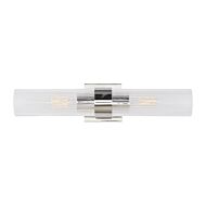 Geneva 2 Light Bathroom Vanity Light in Polished Nickel by Chapman & Myers