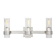 Geneva 3 Light Bathroom Vanity Light in Polished Nickel by Chapman & Myers