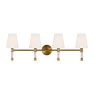 Hanover 3-Light Bathroom Vanity Light in Burnished Brass