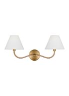 Laguna Two Light Wall Sconce in Burnished Brass by Visual Comfort Studio