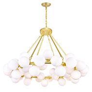 CWI Arya 45 Light Chandelier With Satin Gold Finish