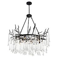 CWI Anita 12 Light Chandelier With Black Finish