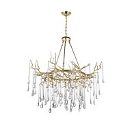 CWI Anita 12 Light Chandelier With Gold Leaf Finish