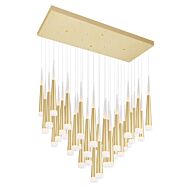 CWI Andes LED Multi Light Pendant With Satin Gold Finish