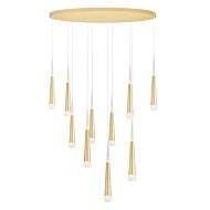 CWI Andes LED Multi Light Pendant With Satin Gold Finish