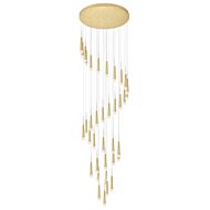 CWI Andes LED Multi Light Pendant With Satin Gold Finish