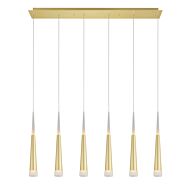 CWI Andes LED Pool Table Light With Satin Gold Finish