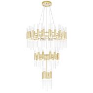 CWI Orgue 123 Light Chandelier With Satin Gold Finish