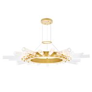CWI Collar 21 Light Chandelier With Satin Gold Finish