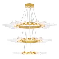 CWI Collar 63 Light Chandelier With Satin Gold Finish