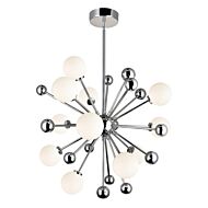 CWI Element 11 Light Chandelier With Polished Nickel Finish