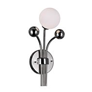 CWI Element 1 Light Wall Light With Polished Nickel Finish