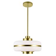 CWI Elementary 1 Light Down Pendant With Pearl Gold Finish