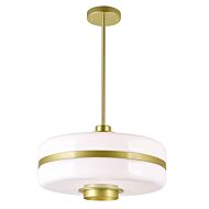 CWI Elementary 1 Light Down Pendant With Pearl Gold Finish