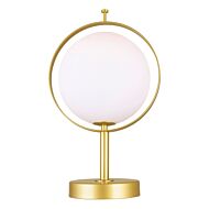 CWI Da Vinci 1 Light Table Lamp With Brass Finish