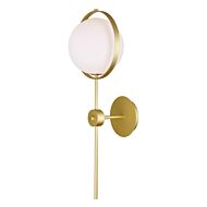 CWI Da Vinci 1 Light Wall Light With Brass Finish