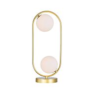 CWI Celeste 2 Light Lamp With Medallion Gold Finish