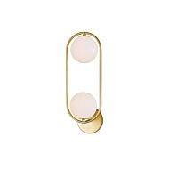 CWI Celeste 2 Light Sconce With Medallion Gold Finish