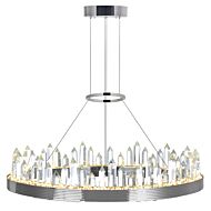 CWI Agassiz LED Chandelier With Polished Nickel Finish