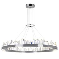 CWI Agassiz LED Chandelier With Polished Nickel Finish