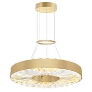 CWI Bjoux LED Chandelier With Sun Gold Finish