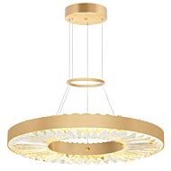 CWI Bjoux LED Chandelier With Sun Gold Finish