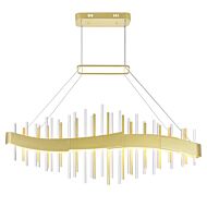 CWI Millipede 40 in LED Satin Gold Chandelier