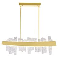 CWI Guadiana 39 in LED Satin Gold Chandelier