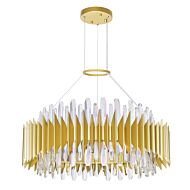 CWI Cityscape 18 Light Chandelier With Satin Gold Finish