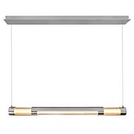 CWI Neva 36 in LED Integrated Satin Nickel Chandelier