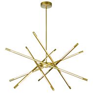 CWI Oskil LED Integrated Chandelier With Satin Gold Finish