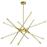 CWI Oskil LED Integrated Chandelier With Satin Gold Finish