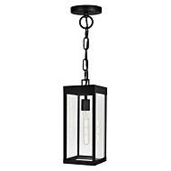 CWI Windsor 1 Light Black Outdoor Ceiling Light