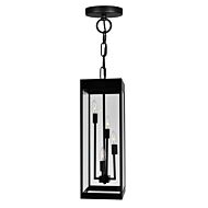 CWI Windsor 4 Light Black Outdoor Ceiling Light