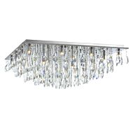 CWI Bianca 20 Light Flush Mount With Chrome Finish