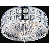 CWI Bloome 4 Light Bowl Flush Mount With Chrome Finish